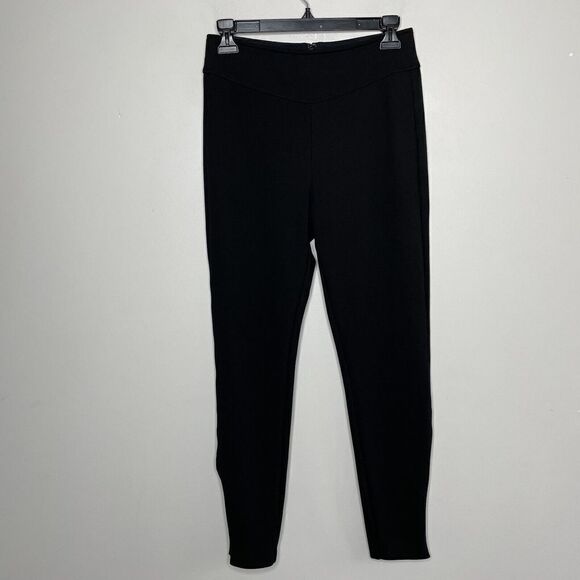 J CREW Womens Black Mario Bellucci Stretch-Knit Pants Ankle-Zip Sz Small Tall ST - Picture 1 of 10